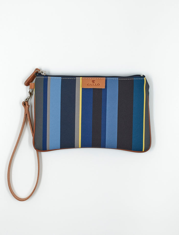Bustina contemporary unisex poliestere blu righe multicolor - Gallo 1927 - Official Online Shop