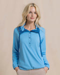 The front view of the Southern Tide Calie Coastal Breeze® Color Block Popover by Southern Tide - Ocean Channel