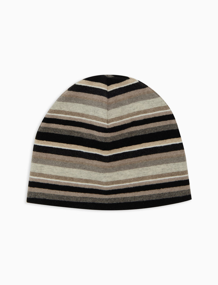 Calotta unisex pile nero righe multicolor - Gallo 1927 - Official Online Shop