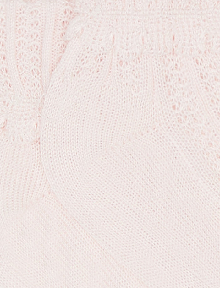 Calze corte bambino cotone risvolto e cappette a righe verticali rosa - Gallo 1927 - Official Online Shop