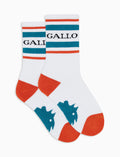 Calze corte bambino spugna di cotone bianco con scritta gallo - Gallo 1927 - Official Online Shop