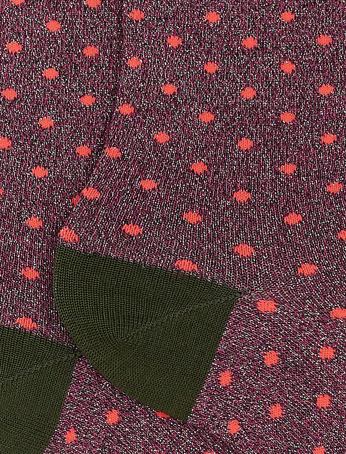 Calze corte donna cotone e lurex rosa incantesimo fantasia pois - Gallo 1927 - Official Online Shop
