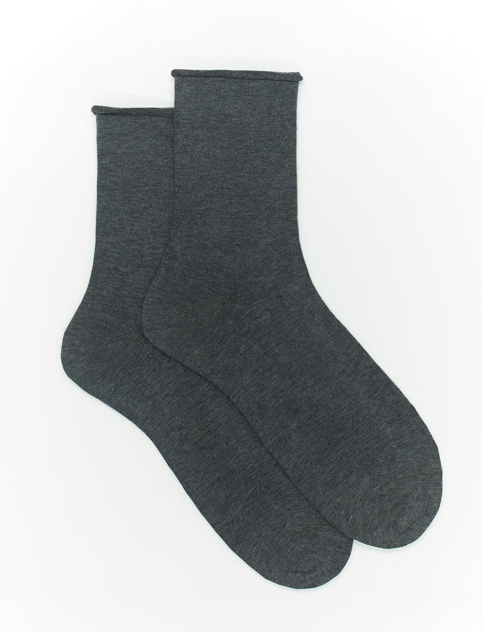 Calze corte donna cotone ferro tinta unita - Gallo 1927 - Official Online Shop