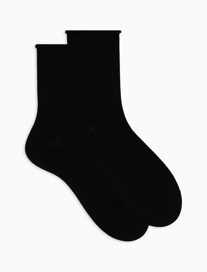 Calze corte donna cotone nere tinta unita - Gallo 1927 - Official Online Shop
