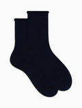 Calze corte donna cotone oltremare tinta unita - Gallo 1927 - Official Online Shop