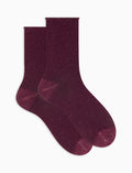 Calze corte donna fucsia tinta unita effetto scintillante - Gallo 1927 - Official Online Shop