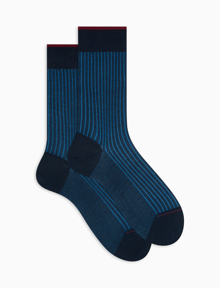 Calze corte uomo cotone blu vanisé - Gallo 1927 - Official Online Shop