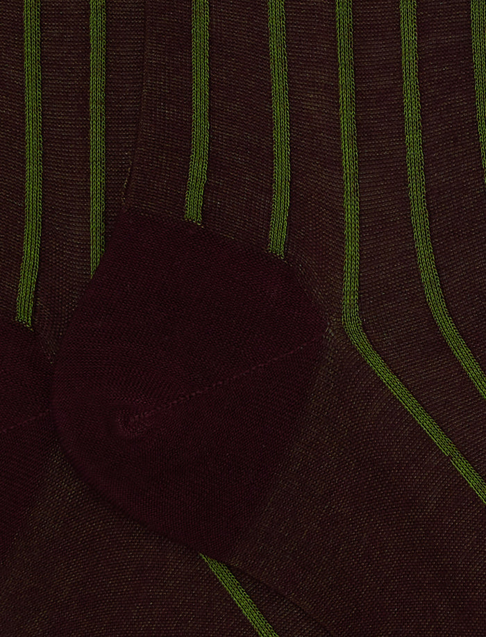 Calze corte uomo cotone bordò twin rib spaziata - Gallo 1927 - Official Online Shop