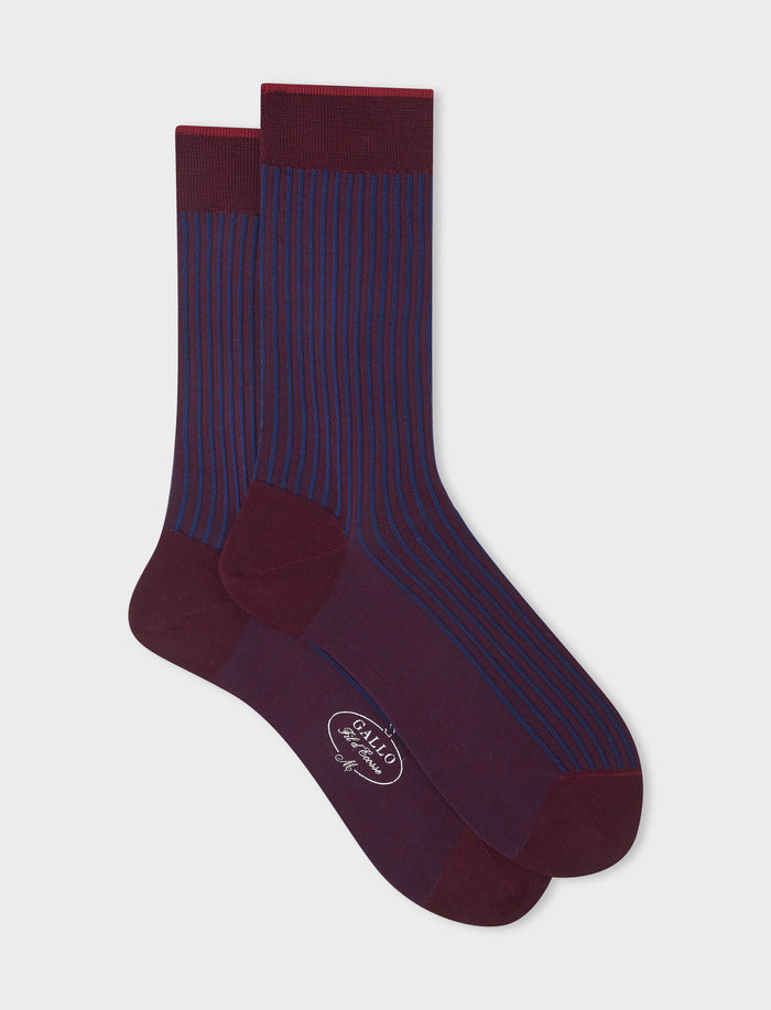 Calze corte uomo cotone bordò twin rib - Gallo 1927 - Official Online Shop