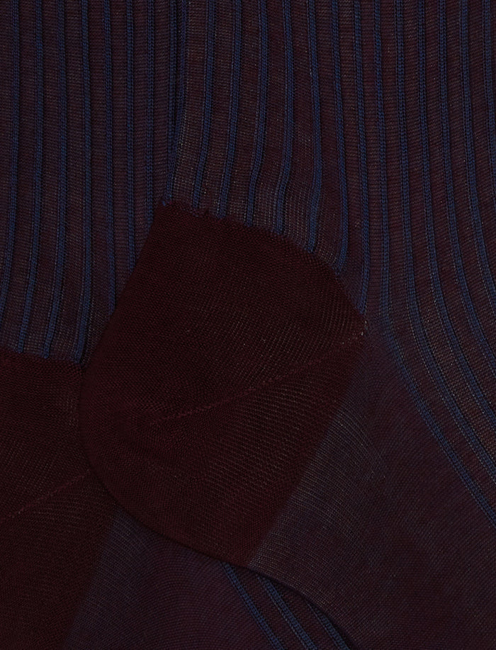 Calze corte uomo cotone bordò twin rib - Gallo 1927 - Official Online Shop