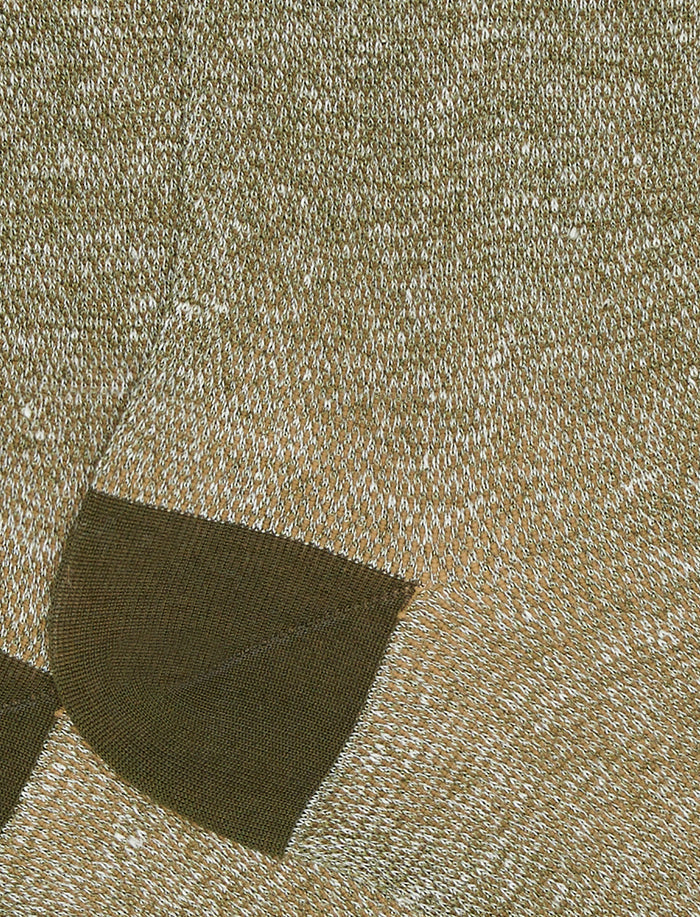 Calze corte uomo cotone e lino tinta unita verde - Gallo 1927 - Official Online Shop