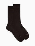 Calze corte uomo cotone marrone tinta unita - Gallo 1927 - Official Online Shop