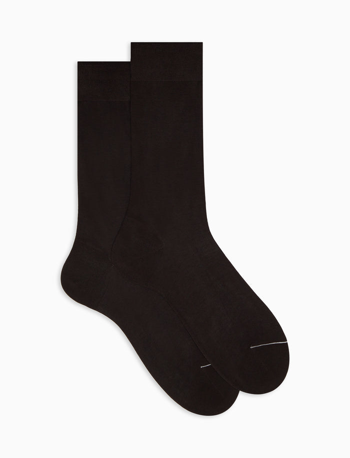 Calze corte uomo cotone marrone tinta unita - Gallo 1927 - Official Online Shop