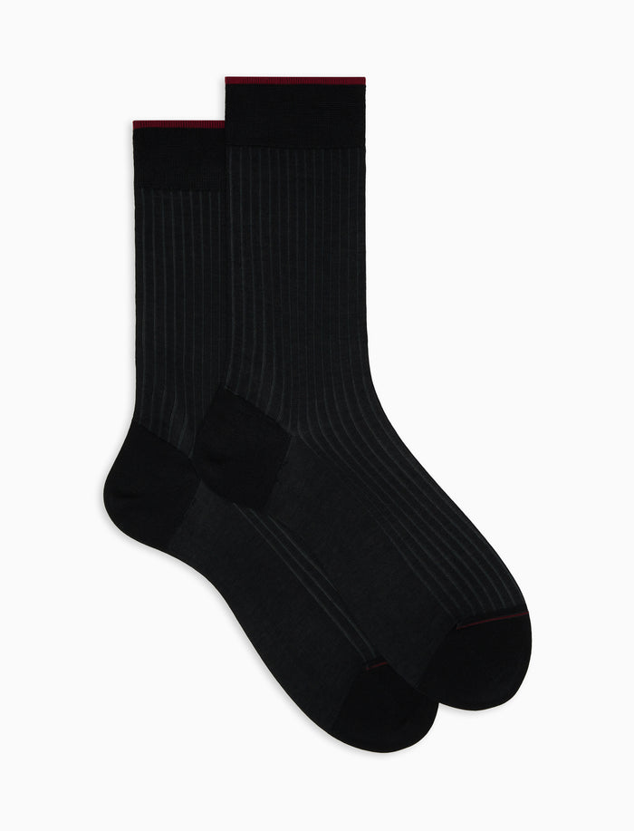Calze corte uomo cotone nero vanisé - Gallo 1927 - Official Online Shop