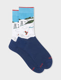 Calze corte uomo cotone royal fantasia pista da sci - Gallo 1927 - Official Online Shop