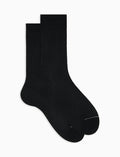 Calze corte uomo cotone tinta unita a coste grigio - Gallo 1927 - Official Online Shop