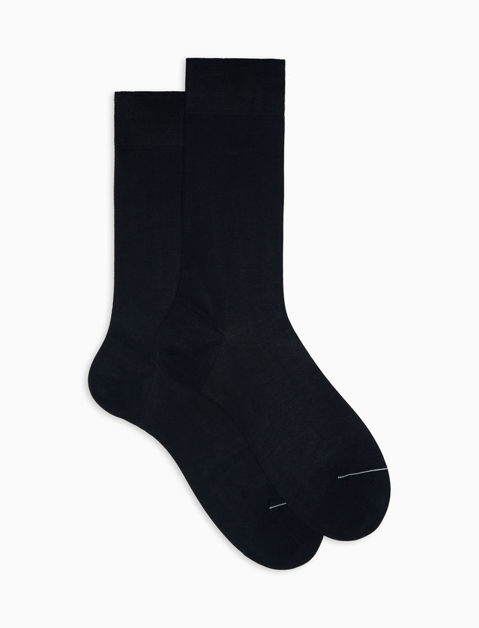 Calze corte uomo cotone tinta unita blu - Gallo 1927 - Official Online Shop
