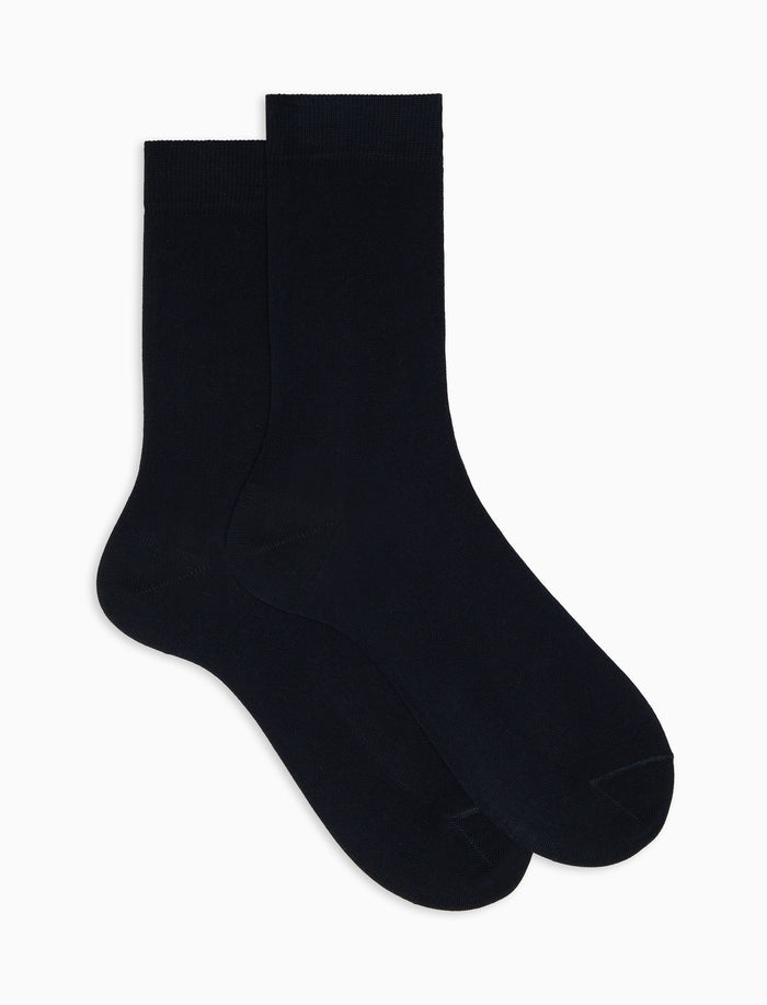 Calze corte uomo cotone tinta unita blu - Gallo 1927 - Official Online Shop