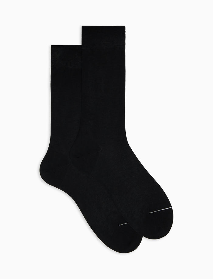 Calze corte uomo cotone tinta unita nero - Gallo 1927 - Official Online Shop