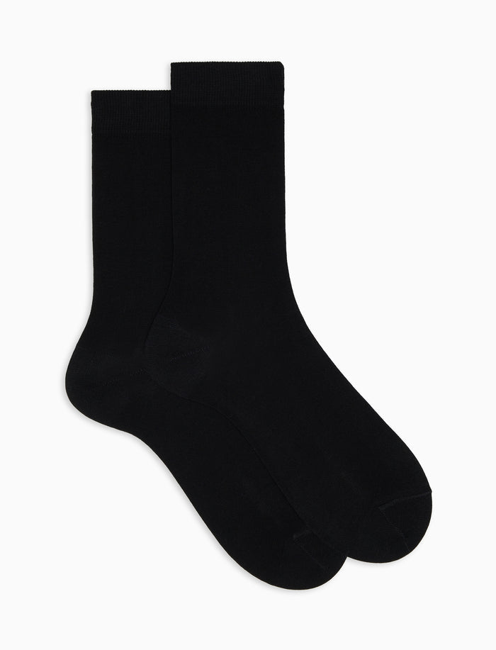 Calze corte uomo cotone tinta unita nero - Gallo 1927 - Official Online Shop