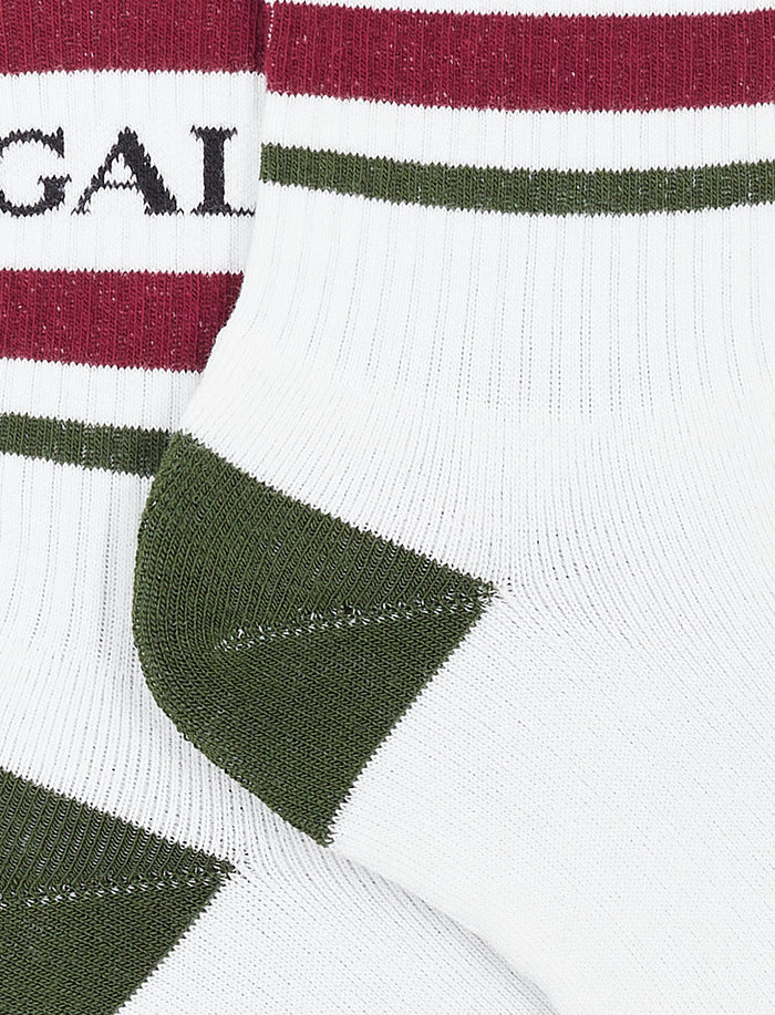 Calze corte uomo spugna di cotone bianco con scritta gallo - Gallo 1927 - Official Online Shop