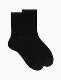 Calze corte viscosa nero tinta unita a coste - Gallo 1927 - Official Online Shop