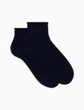 Calze cortissime donna cotone blu oltremare tinta unita - Gallo 1927 - Official Online Shop
