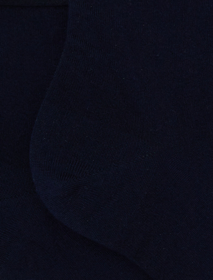 Calze cortissime donna cotone blu oltremare tinta unita - Gallo 1927 - Official Online Shop