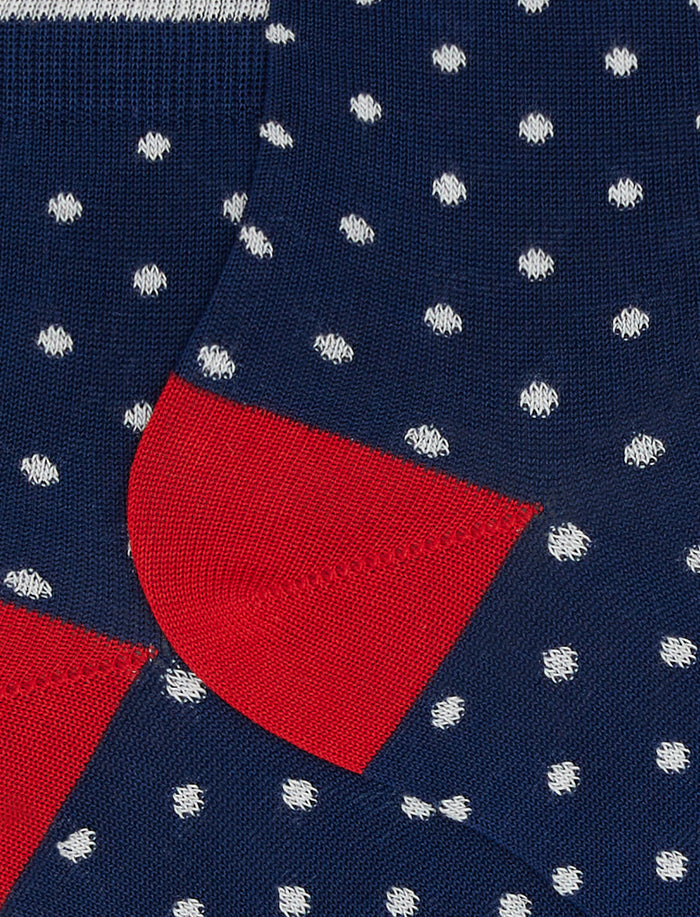 Calze cortissime donna cotone leggero royal fantasia pois - Gallo 1927 - Official Online Shop