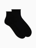 Calze cortissime donna cotone nero tinta unita - Gallo 1927 - Official Online Shop