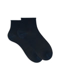 Calze cortissime donna lurex blu oltremare tinta unita - Gallo 1927 - Official Online Shop