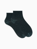 Calze cortissime donna lurex verdemare tinta unita - Gallo 1927 - Official Online Shop