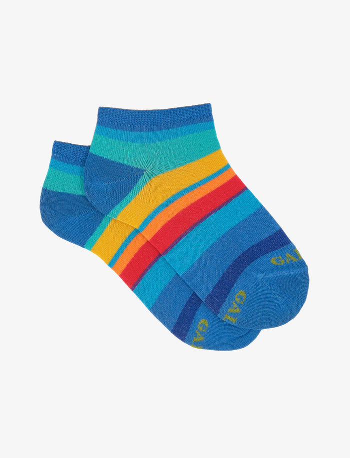 Calze fantasmini bambino cotone leggero egeo righe multicolor - Gallo 1927 - Official Online Shop