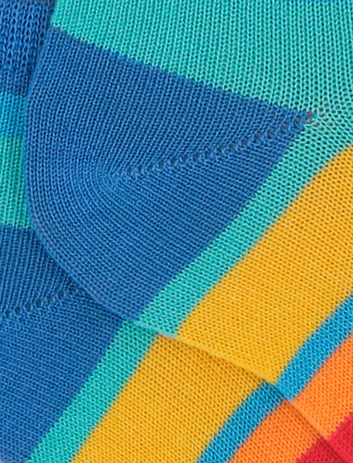 Calze fantasmini bambino cotone leggero egeo righe multicolor - Gallo 1927 - Official Online Shop