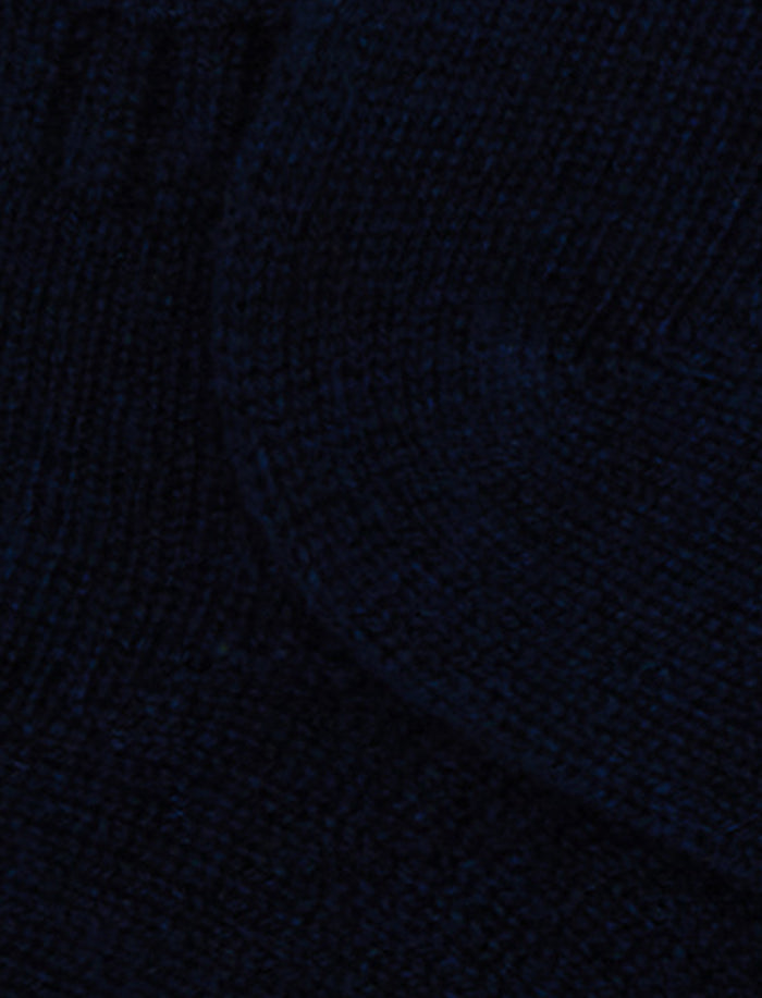 Calze fantasmini donna cashmere blu tinta unita - Gallo 1927 - Official Online Shop