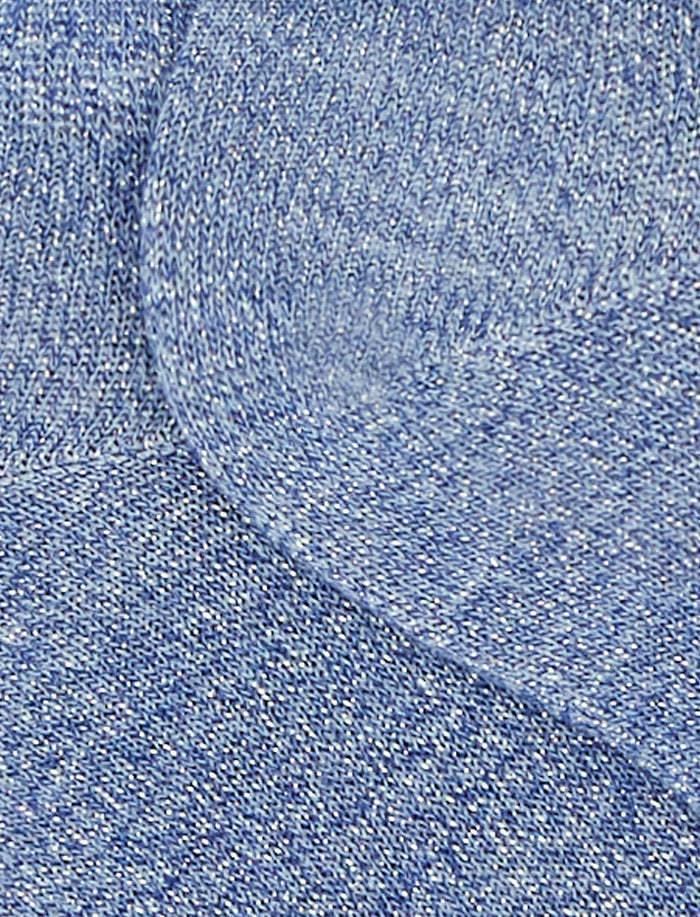 Calze fantasmini donna cotone con effetto scintillante azzurro - Gallo 1927 - Official Online Shop