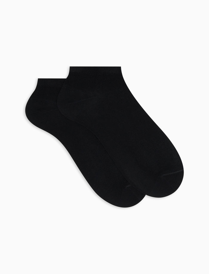 Calze fantasmini uomo cotone nero tinta unita - Gallo 1927 - Official Online Shop