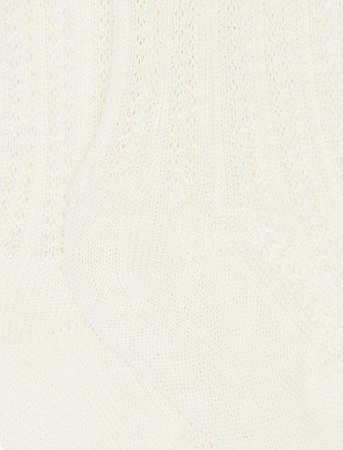 Calze lunghe bambino cotone tinta unita traforato a righe verticali bianco - Gallo 1927 - Official Online Shop