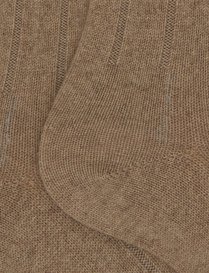 Calze lunghe donna cashmere beige costa tinta unita - Gallo 1927 - Official Online Shop