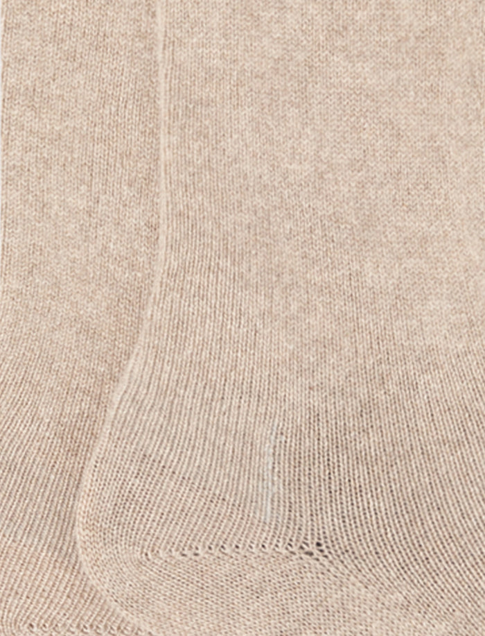 Calze lunghe donna cashmere beige tinta unita - Gallo 1927 - Official Online Shop