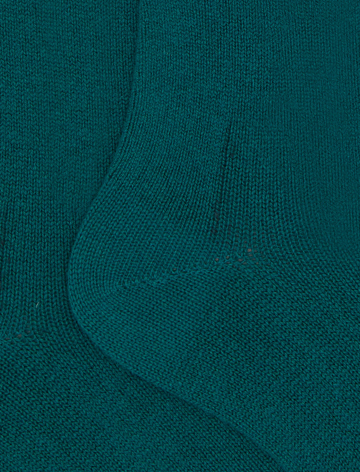 Calze lunghe donna cashmere blu tinta unita - Gallo 1927 - Official Online Shop