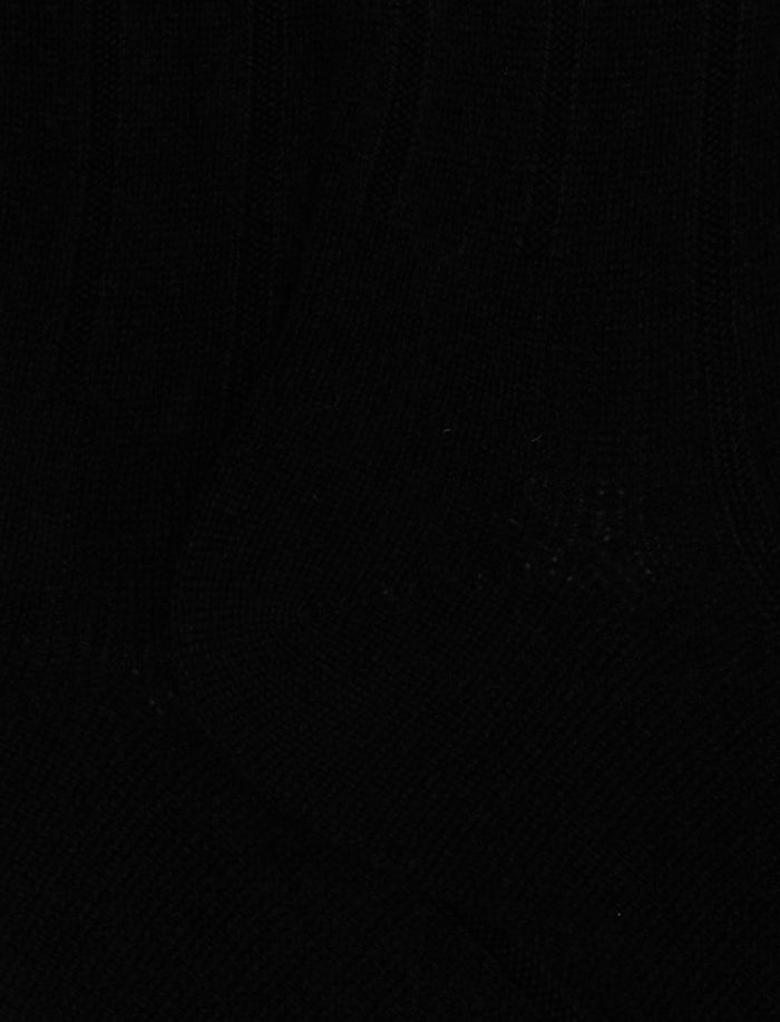 Calze lunghe donna cashmere nero costa tinta unita - Gallo 1927 - Official Online Shop