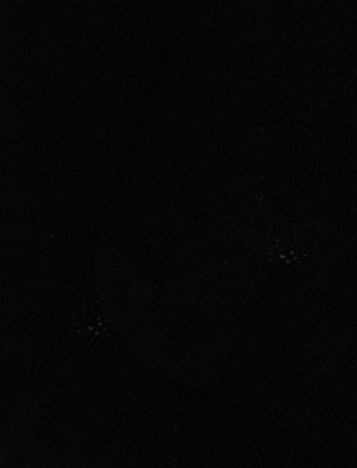 Calze lunghe donna cashmere nero tinta unita - Gallo 1927 - Official Online Shop