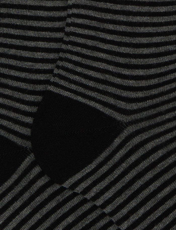 Calze lunghe donna cotone nero righe windsor - Gallo 1927 - Official Online Shop