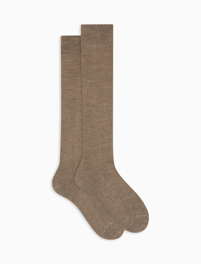 Calze lunghe donna lana, seta e cashmere glacé tinta unita - Gallo 1927 - Official Online Shop