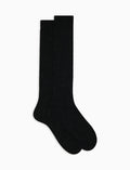 Calze lunghe uomo cashmere grigio tinta unita - Gallo 1927 - Official Online Shop