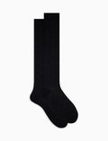 Calze lunghe uomo cotone blu con ricamo avio - Gallo 1927 - Official Online Shop
