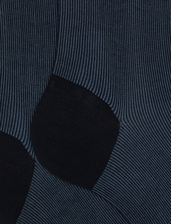 Calze lunghe uomo cotone blu fantasia perlage - Gallo 1927 - Official Online Shop