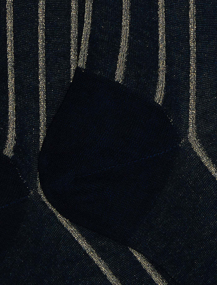 Calze lunghe uomo cotone blu fantasia twin rib - Gallo 1927 - Official Online Shop
