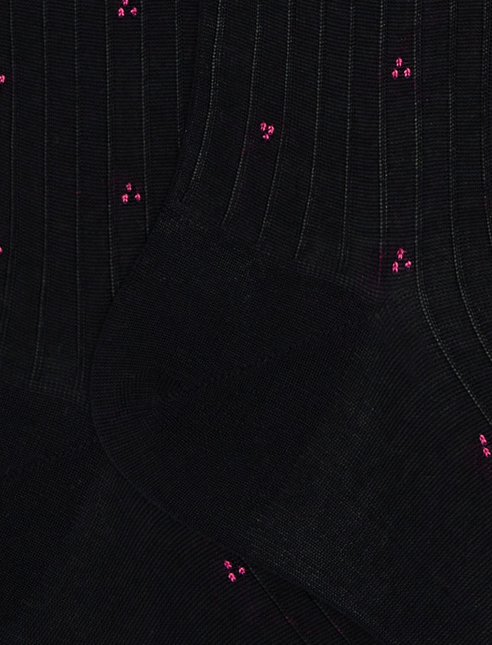 Calze lunghe uomo cotone blu ricamate - Gallo 1927 - Official Online Shop